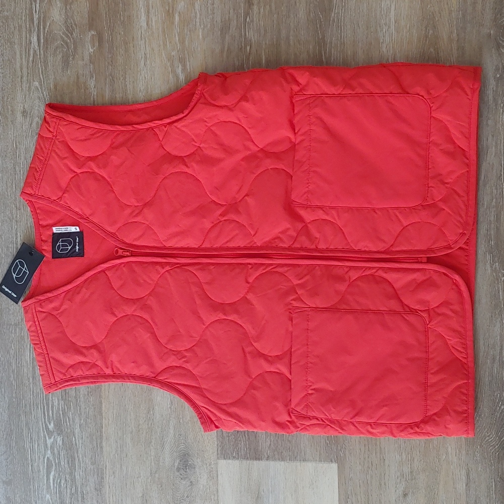 NWT Original Use Men's Bright Orange Full Zip Vest Jacket Size S